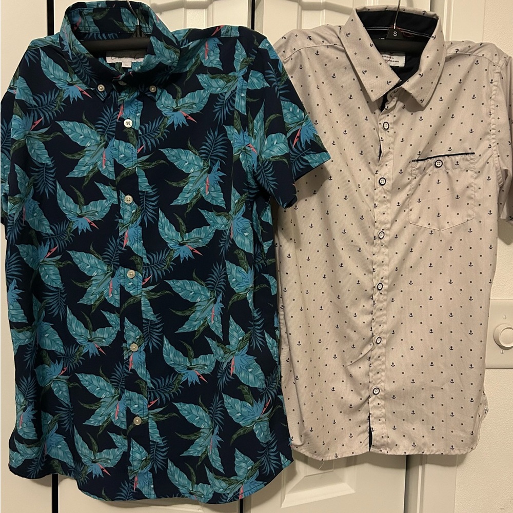Summer Boy’s Tropical Leaf Print size 10-11 like New!!